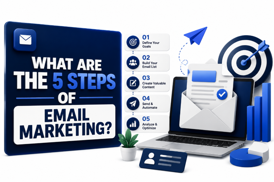 what are the 5 steps of email marketing